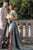Off-the-Shoulder Green Prom Dress Split Long With Appliques FG4578