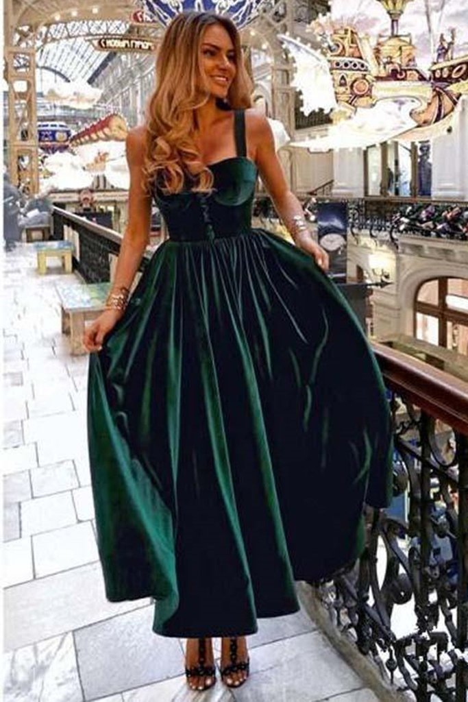 Satin ankle deals length dress