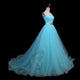 A-Line Sweetheart Tulle Long Prom Dress, Evening Dresses CMS211126