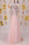 Elegant Bateau Sweep Train Chiffon Blush Long Prom Dress With Long Sleeves LPD72 | Cathyprom