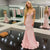 Pink V-Neck Mermaid Long Prom Dress, Evening Dress CMS211132