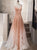 A-Line Spaghetti Strap V-Neck Tulle Long Prom Dress With Beaded  YZ211029