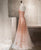 A-Line Spaghetti Strap V-Neck Tulle Long Prom Dress With Beaded  YZ211029