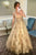 Vintage Cheap A-Line V Neck Tulle Sleeveless Long Prom Dresses Evening Dress OHC450 | Cathyprom