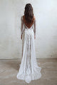 Exquisite Lace Long Sleeve Boho Wedding Dress Sexy Backless Rustic Wedding Dress Bridal Gown YRL115|CathyProm