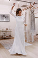 Exquisite Lace Long Sleeve Boho Wedding Dress Sexy Backless Rustic Wedding Dress Bridal Gown YRL115|CathyProm