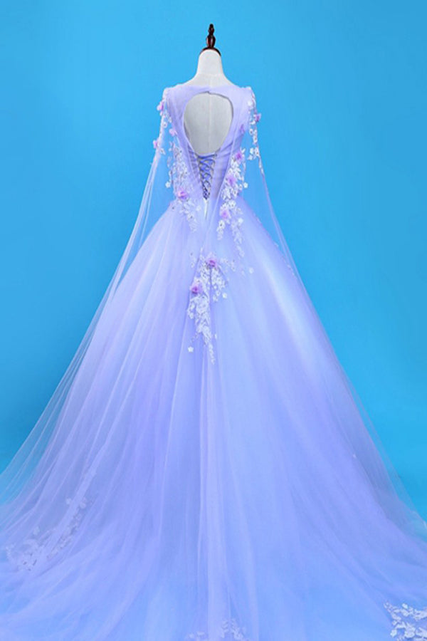 open lace back dress Unique Customize Long Lavender Tulle A Line Halter Formal Dress Prom D –  cathyprom