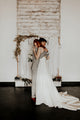 Sexy Spaghetti Straps Simple Wedding Dress V Neck Chiffon Beach Wedding Gown Backless YRL116|Cathyprom
