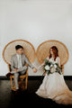 Sexy Spaghetti Straps Simple Wedding Dress V Neck Chiffon Beach Wedding Gown Backless YRL116|Cathyprom