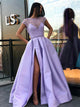 BohoProm prom dresses Stunning Tulle & Satin Cap Sleeves A-line Prom Dresses With Beadings PD236