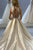 Ball Gown Ivory Satin Wedding Dresses V Neck Open Back Wedding Gown Bridal Gown OHD192