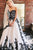 Charming A Line Sweetheart White Tulle Black Lace Long Formal Prom Dress Evening Dress OHC373 | Cathyprom