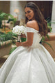 Ball Gown Wedding Dresses Sequins Wedding Gown Off the Shoulder Custom Made Bridal Gown OHD184