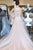 Charming A Line Halter Side Slit Sleeveless Long Pink Tulle White Lace Prom Dress OHC349 | Cathyprom