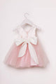 Sleeveless Scoop Knee-length Organza Beads Bowknot Flower Girl Dresses OHR028 | Cathyprom