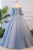 Unique Ball Gown Off The Shoulder Half Sleeves Embroidery Long Tulle Prom Dress/Evening Dress OHC262 | Cathyprom