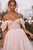 Tulle Off-the-Shoulder Tea Length Midi Dress GP6439