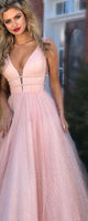 Gorgeous Deep V Neck Prom Dresses Evening Dresses Beading OHC142