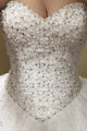 Beading Ball Gown Sweetheart Tulle Wedding Dresses Elegant Floor Length Wedding Gown OHD200