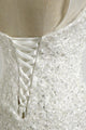 Mermaid Charming Scoop Neck Wedding Dress Lace Wedding Dresses Bohemian Bridal Gown OHD198