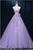 Light Purple Tulle Long Sweet Applique Prom Dress with Bow CQ9478